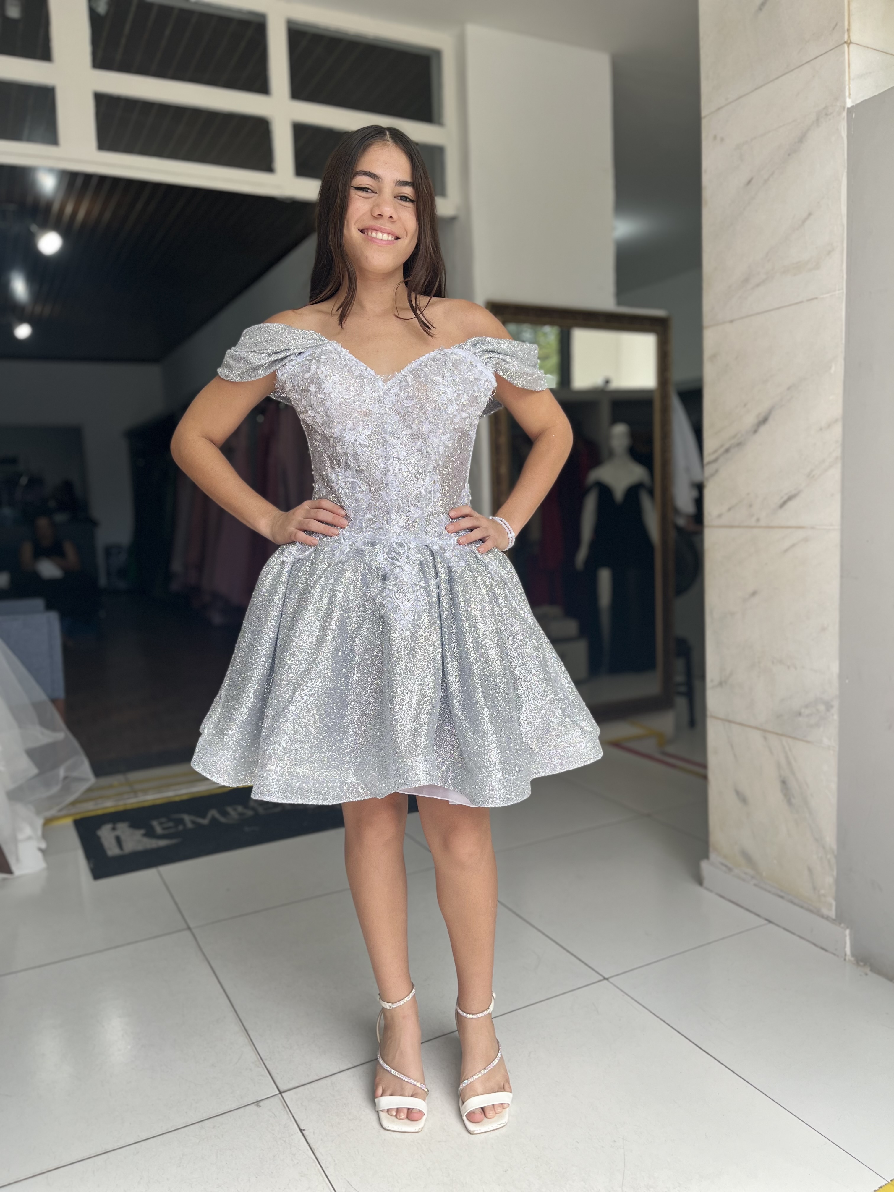 Debutante Prata 2 em 1🪩🪩